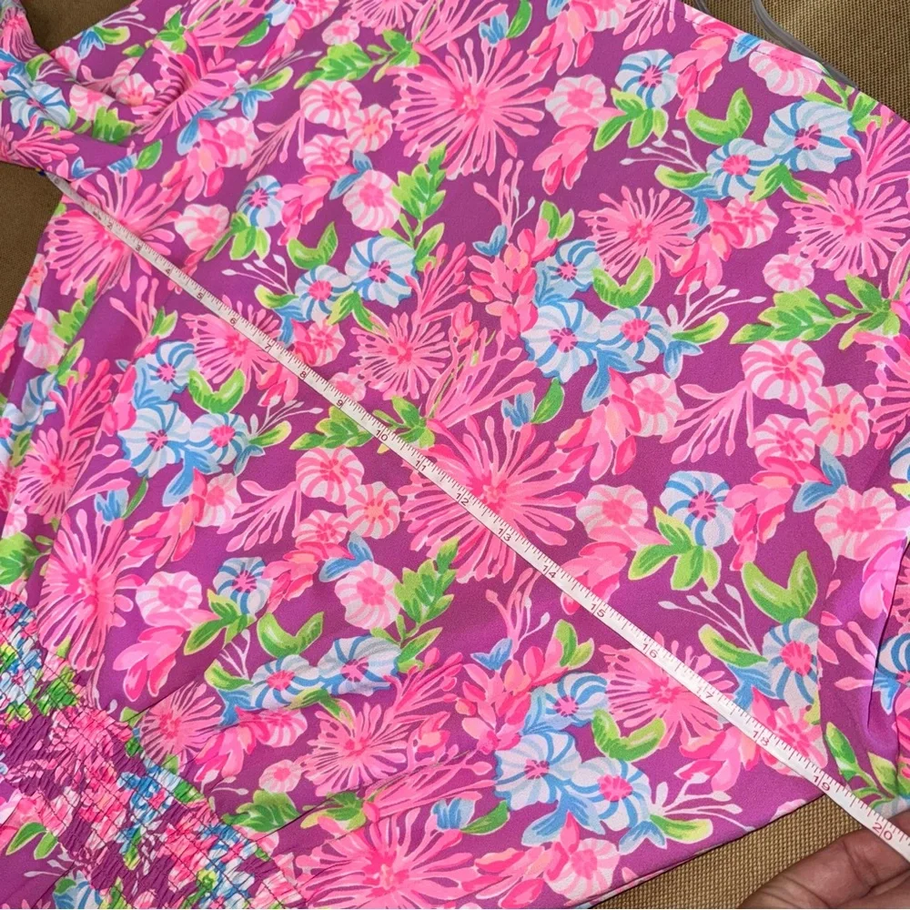 Lilly Pulitzer Cristiana Stretch Dress Moms The Word Amethyst Size 12 - Picture 15 of 16